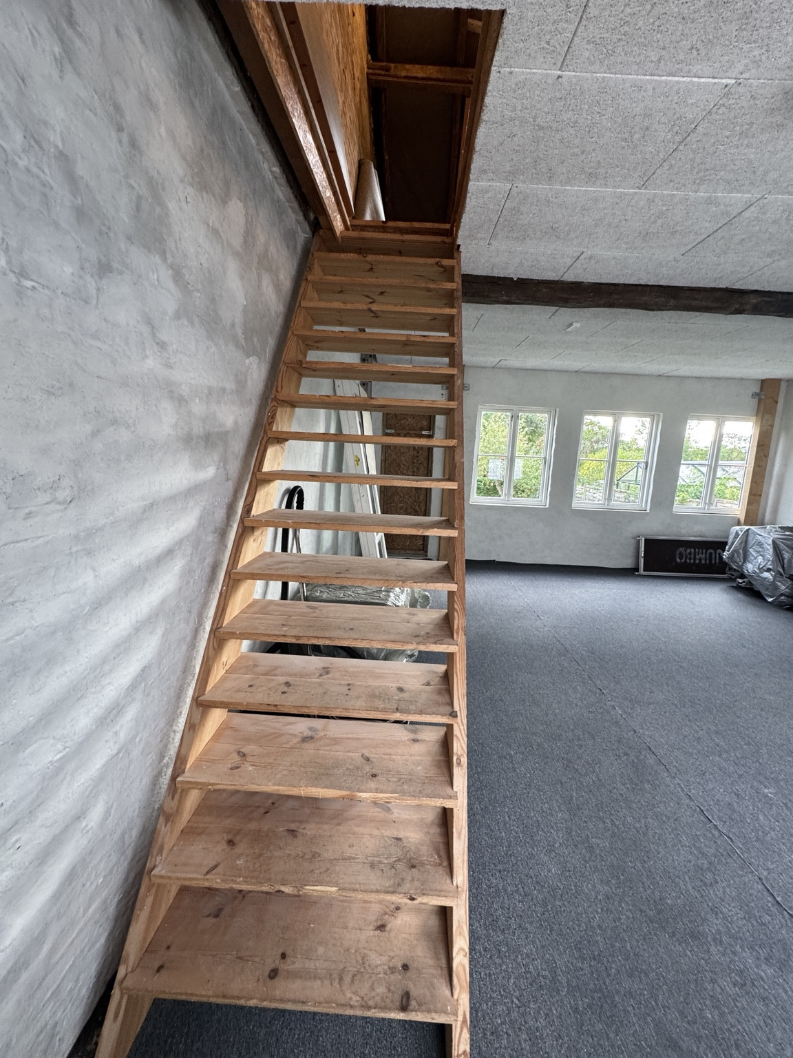 Bagbygning - trappe til 1. etage